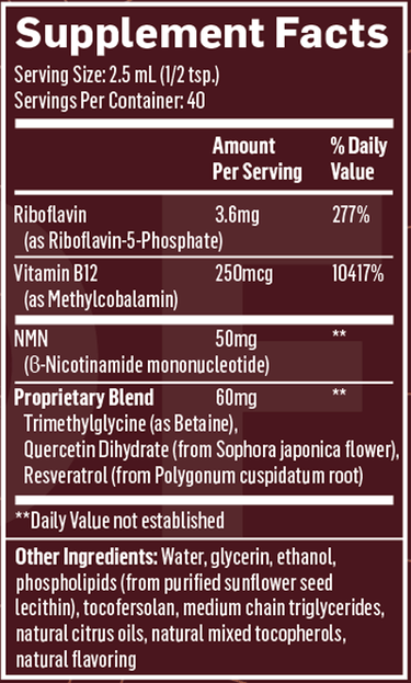 NAD+ Platinum 3.38 fl oz Quicksilver Scientific Supplement - Conners Clinic